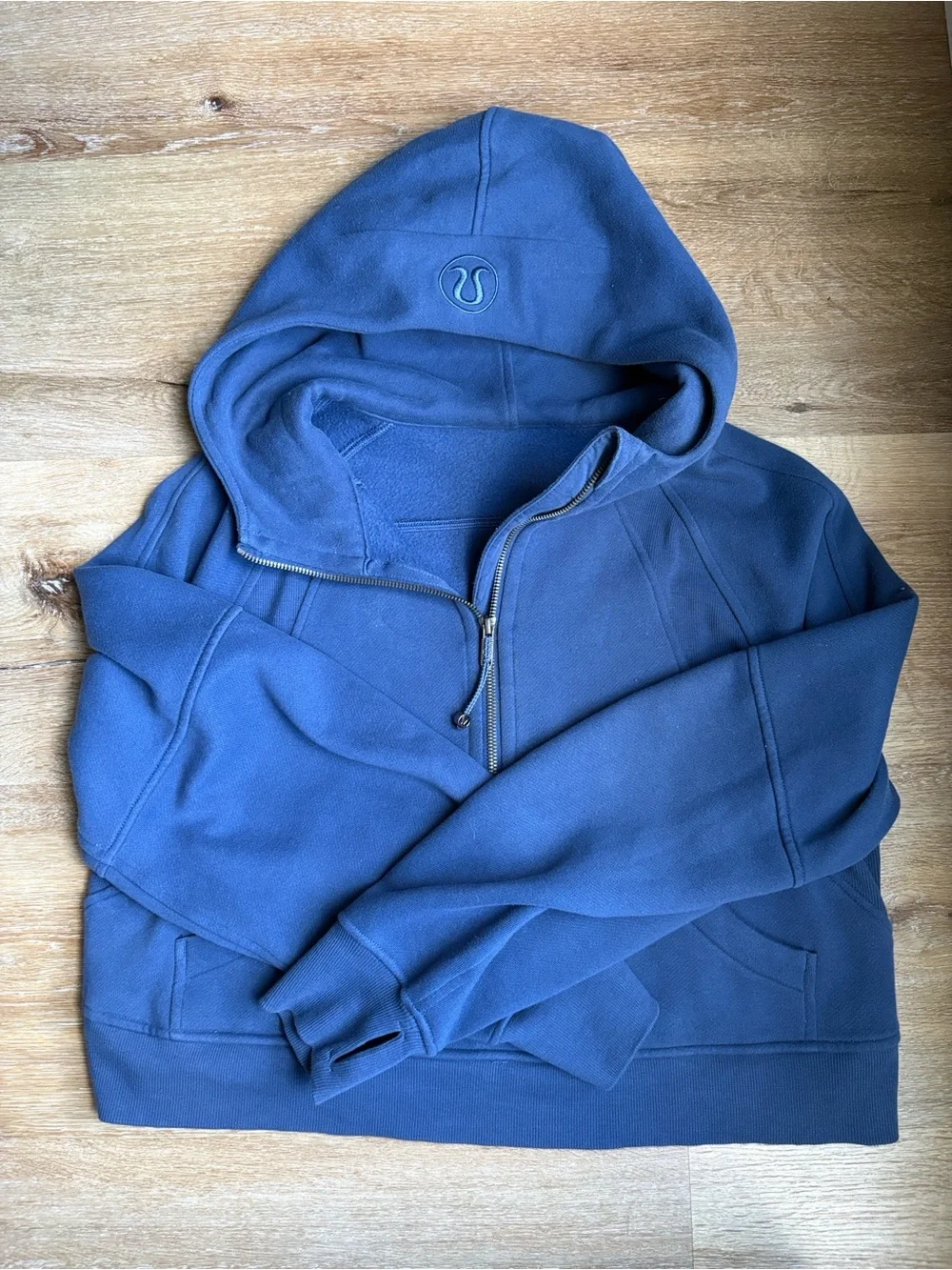 lululemon athletica Women's Half-Zip Hooded Pullover - Navy Blue
